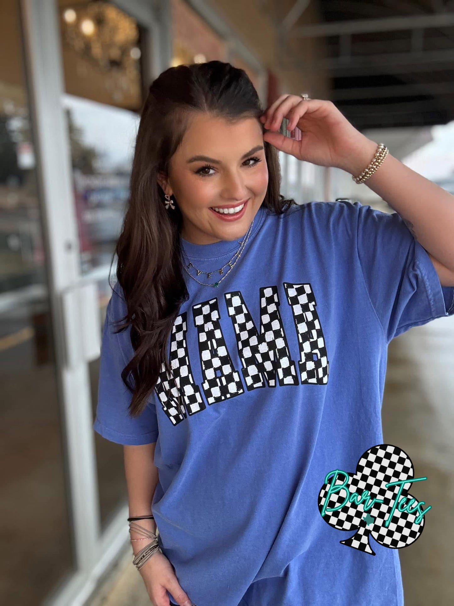 Checkered MAMA Tee