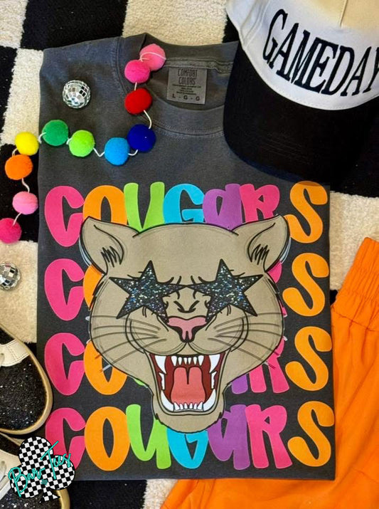 Cougars Bright Mascot Tee