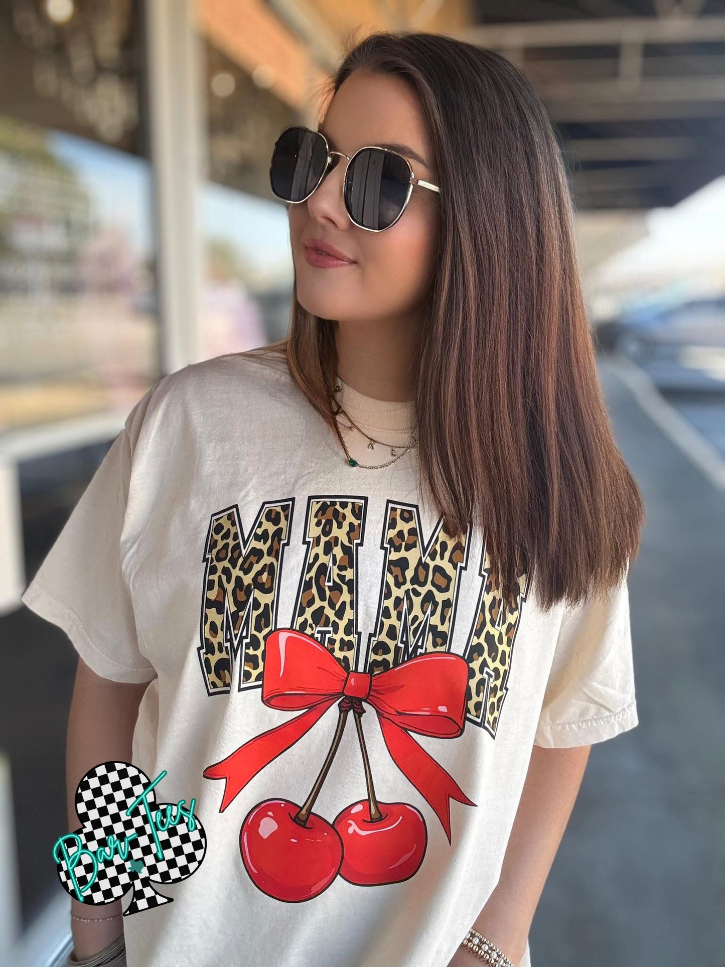 Cherry Leopard Mama Tee
