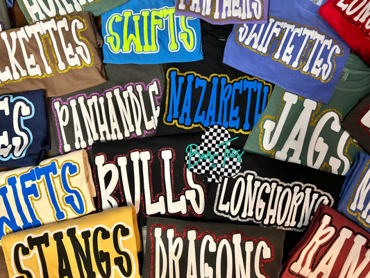 Customizable Puff & Glitter Comfort Colors Tee