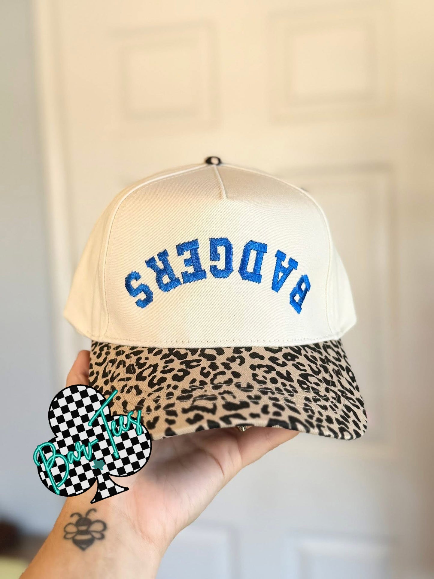 Custom Mascot Leopard Embroidered hat