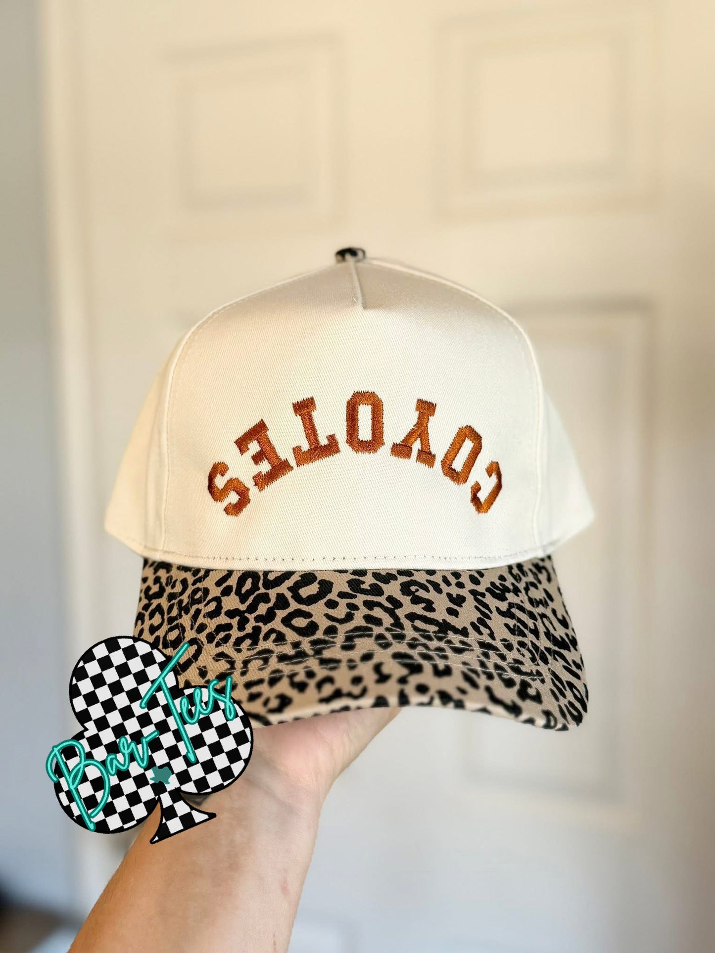Custom Mascot Leopard Embroidered hat