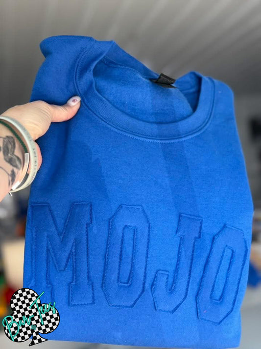 Custom Name/Word Raggy Embroidered Gildan Sweatshirt