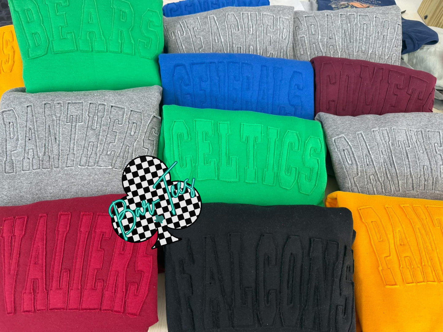 Custom Name/Word Raggy Embroidered Gildan Sweatshirt