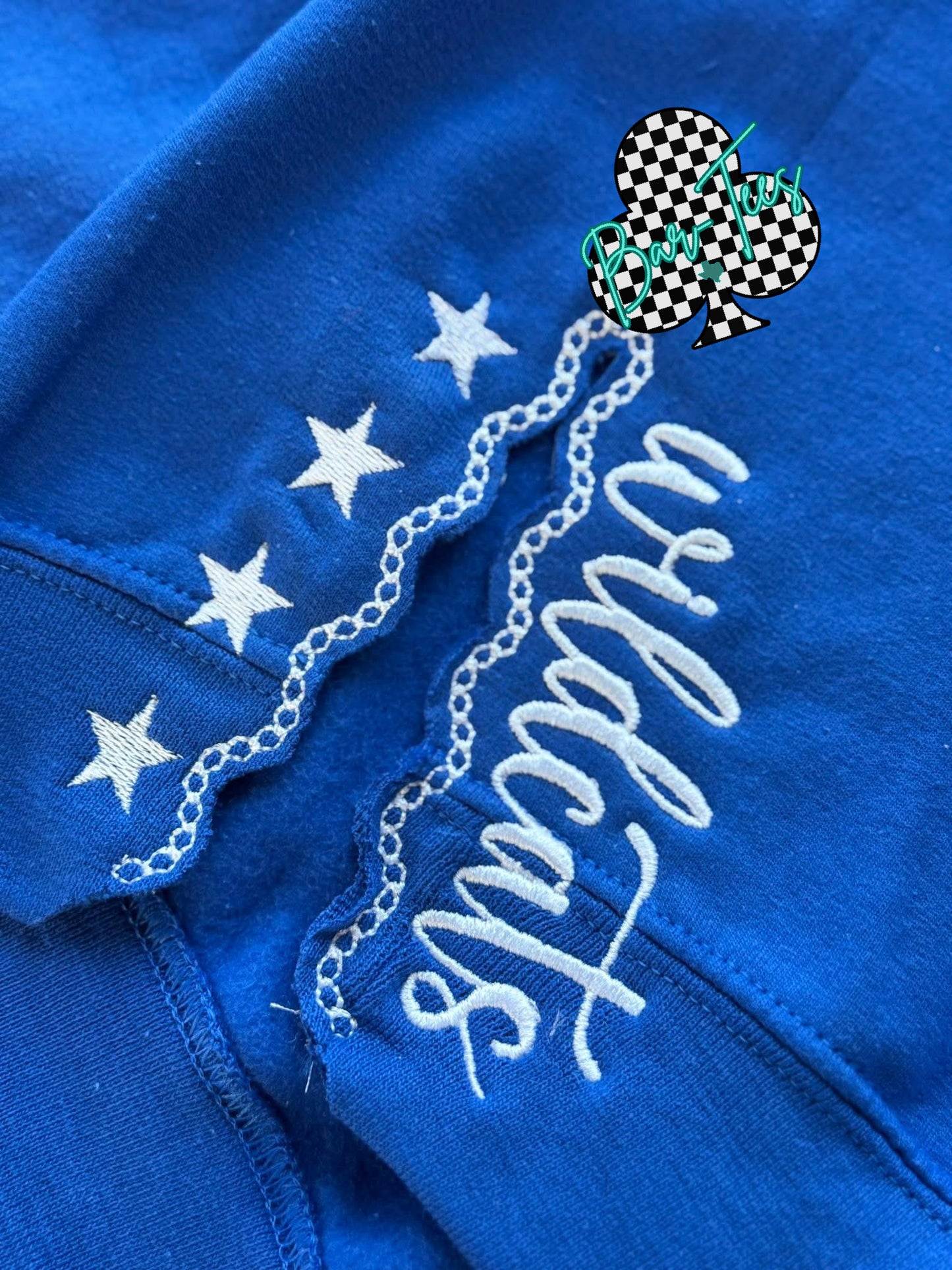 Custom Team/State with side slit mascot & stars