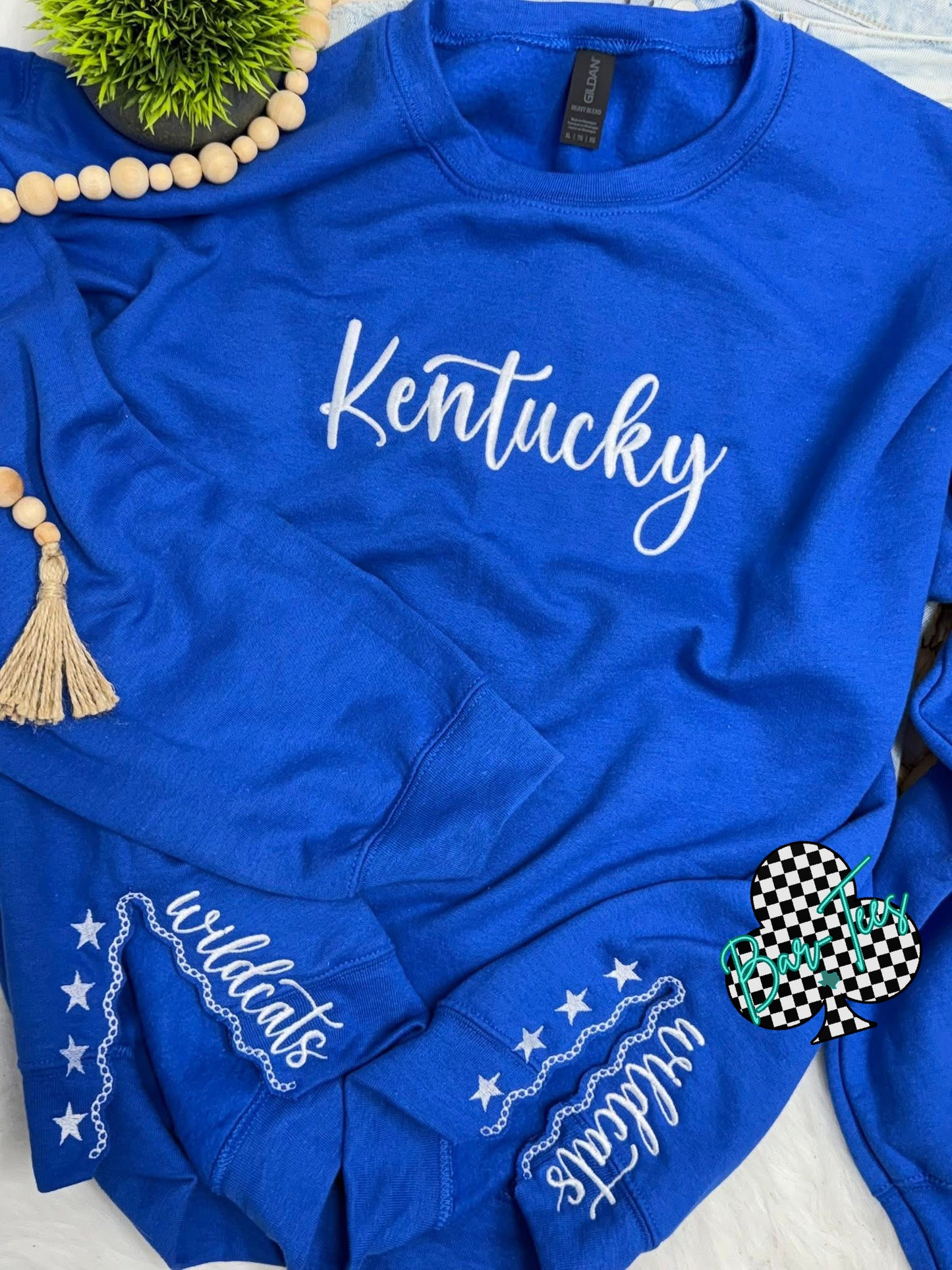 Custom Team/State with side slit mascot & stars