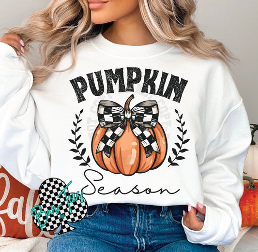 Pumpkin Season Checkered