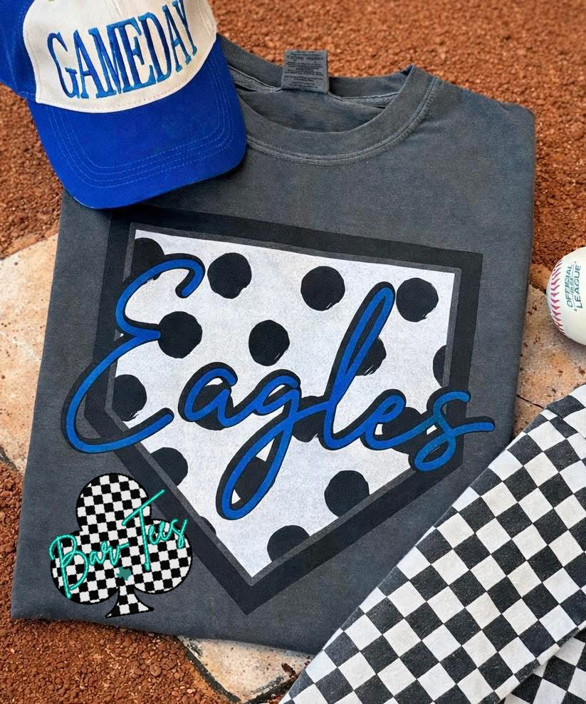 Custom Polka Dots Baseball Plate Tee