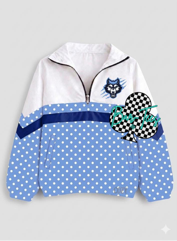 Custom Scuba Pullover with Pattern Bottom (size up 1 in adult sizes) Upload your mascot/logo