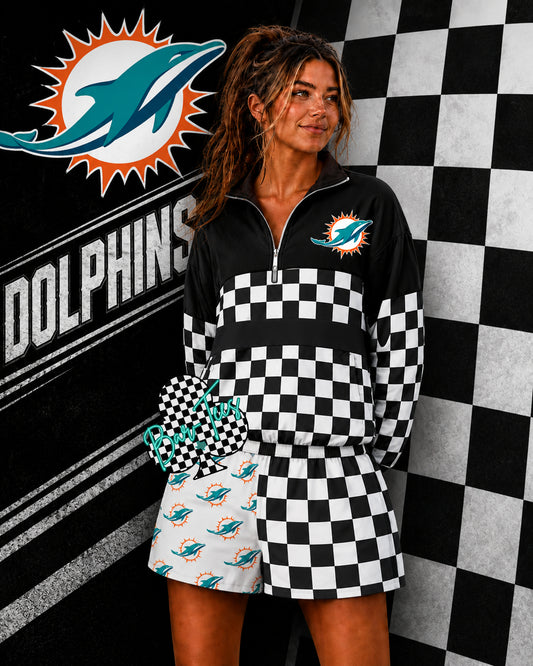 PGD Dolphins Custom Matching Set (pullover - size up 1 and shorts tts)