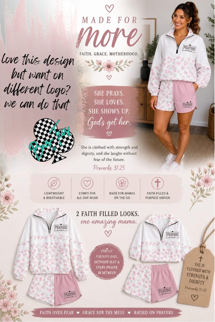 MAMA matching  Set (pullover - size up 1 and shorts tts)