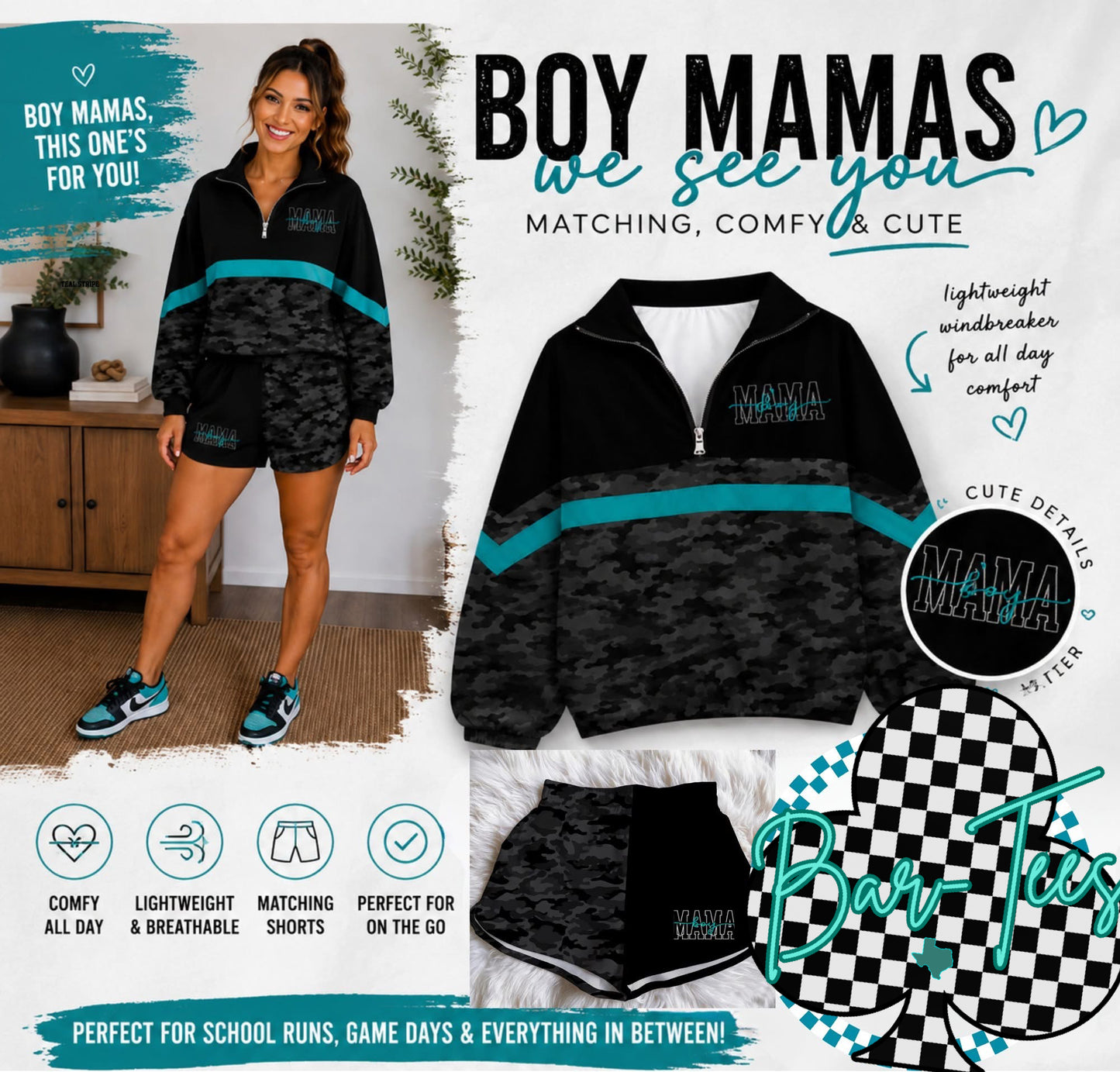 MAMA matching  Set (pullover - size up 1 and shorts tts)