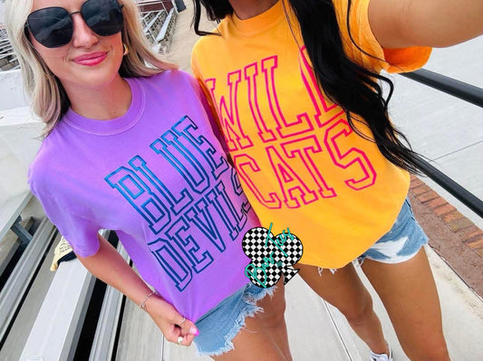 Block Puff Mascot Tee