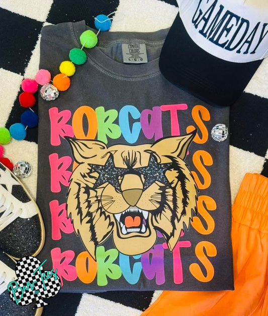 Bobcats Bright Mascot Tee
