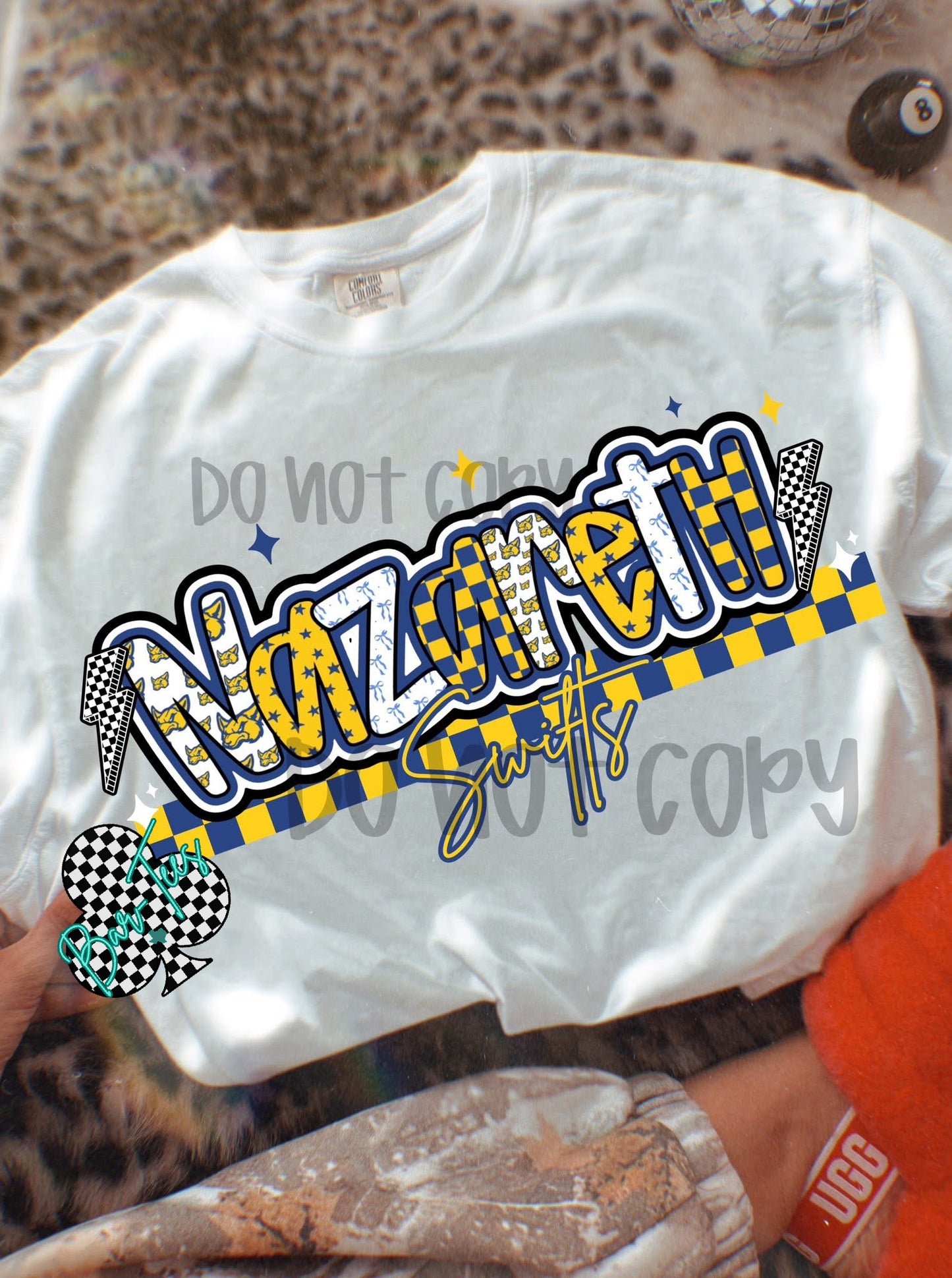 Nazareth Swifts Mascot Font Tee/Sweatshirt