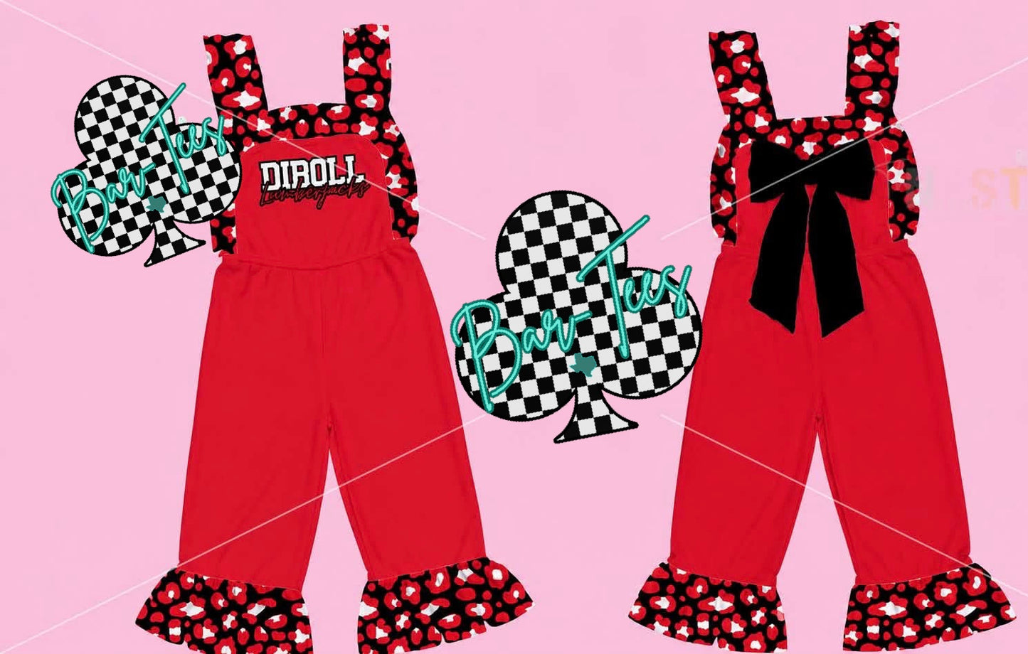 Spirit Leopard Ruffle Rompers