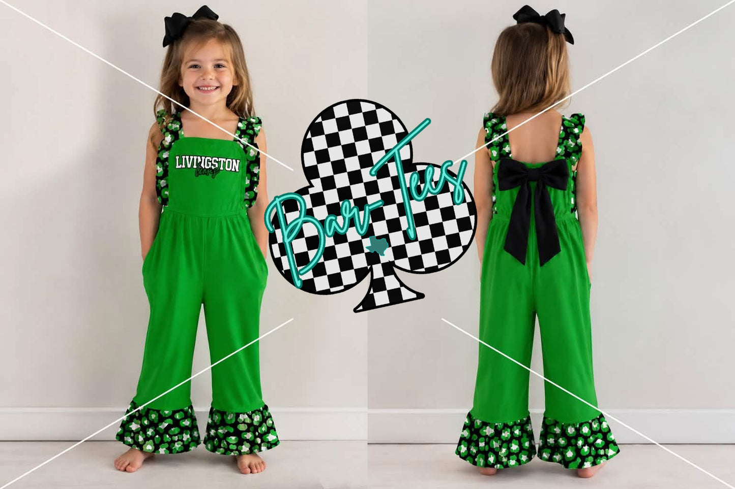 Spirit Leopard Ruffle Rompers